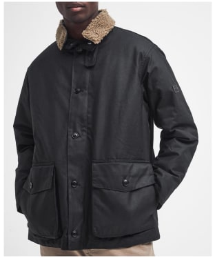 Men's Barbour International Winkirk Waxed Jacket - Black