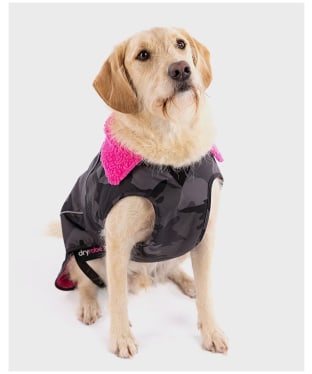 dryrobe® Dog Coat - Black Camo / Pink