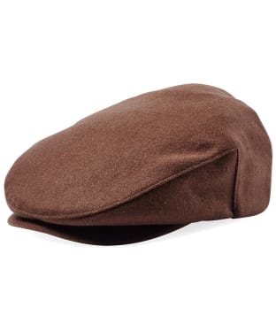 Men's Brixton Hooligan Flannel Flat Cap - Tobacco Brown