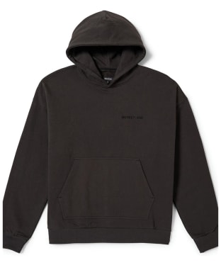 Men's Brixton Embroidered Heavyweight Oversized Hoodie - Washed Black