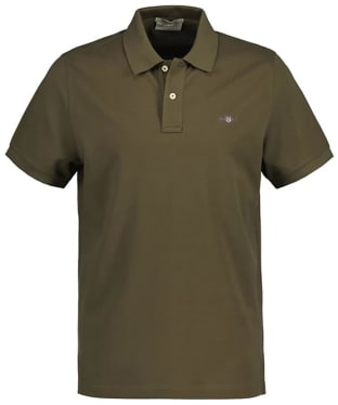 Men's GANT Original Pique Rugger Cotton Polo Shirt - Juniper Green