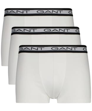 Men's GANT Basic Cotton Blend Trunk - 3 Pack - White