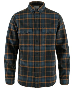 Men's Fjällräven Övik Twill Shirt - Dark Navy / Chestnut