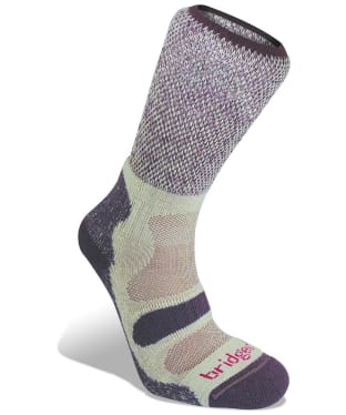 Women's Bridgedale Hike Lightweight Cotton Cool Comfort Boot Socks - Plum
