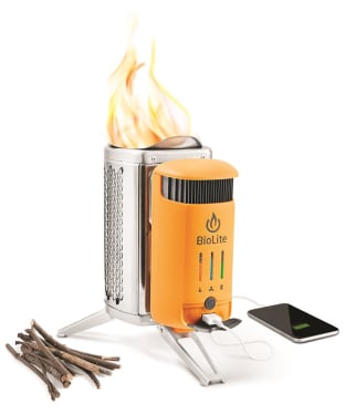 BioLite CampStove 2+ Electricity Generating Wood Camp Stove - Stainless Steel