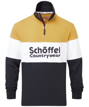 Schoffel Exeter Heritage 1/4 Zip Rugby Shirt - Mustard