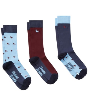 Men’s Schöffel Bamboo Socks – 3 Pack - Wine Pheasant