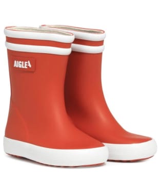 Kid’s Aigle Baby Flac 2 Reflective Wellington Boots - 3-6 - Rouge New