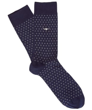 Men's R.M. Williams Nelson Cotton Socks - Navy / Grey