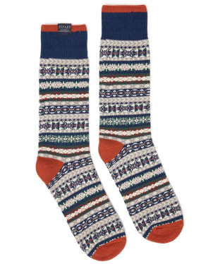 Men's Joules Alby Fair Isle Socks - Grey