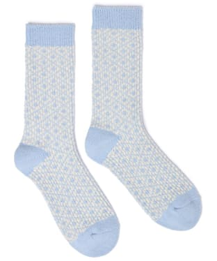 Women's Joules Toasty Soft Geometric Socks - Blue