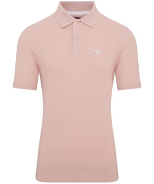 Men's Barbour Lightweight Short Sleeve Sports Cotton Polo Shirt - Pink Quartz