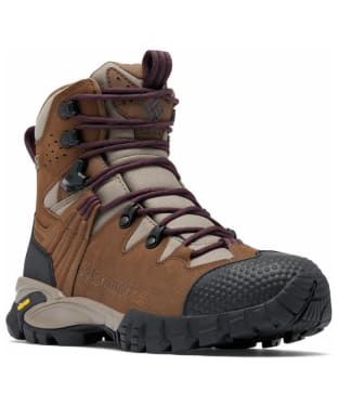 Women's Columbia Geoterra Outdry Waterproof Leather Boots - Dark Brown / Moonvista