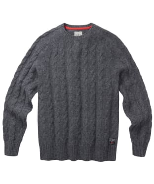 Men's Aubin Woodhall Cable Crew Sweater - Charcoal