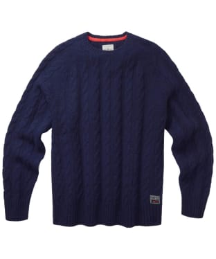 Men's Aubin Woodhall Cable Crew Sweater - Navy