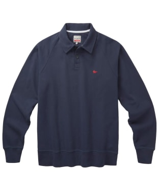 Men's Aubin Raithby Button Neck Sweatshirt - Navy