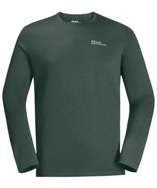 Men's Jack Wolfskin Sky Thermal Long Sleeve Base Layer - Black Olive