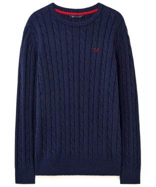 Men’s Crew Clothing Oarsman Cable Knit Crew Neck Jumper - Dark Navy