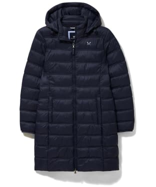 Women’s Crew Clothing Lightweight Padded Long Coat - Navy