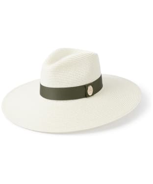 Women's Hicks & Brown Pebmarsh Extra Wide Brim Fedora - Cream / Khaki