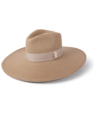 Women's Hicks & Brown Pebmarsh Extra Wide Brim Fedora - Natural / Champagne