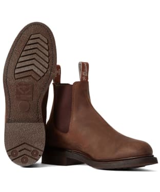 Men's R.M. Williams Comfort Goodwood Boots, Crazy Horse Leather, Comfort Rubber Sole, G (Reg) Fit - Lichen