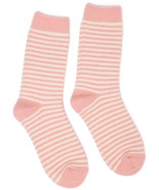 Women's Joules Toasty Soft Striped Socks - Pink