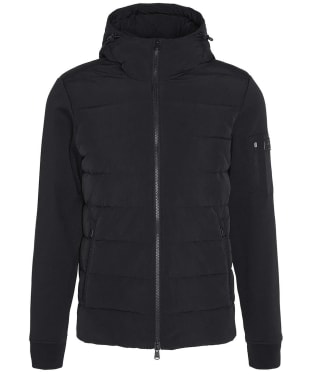 Men's Barbour International Stanley Hooded Quilted Sweat - Black