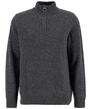 Men's Barbour Tainsbury Half Zip Knitted Jumper - Grey