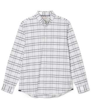 Men's Joules Welford Cotton Check Shirt - White Check