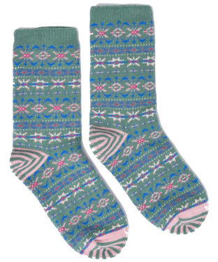 Women's Joules Lucille Fairisle Socks - Green