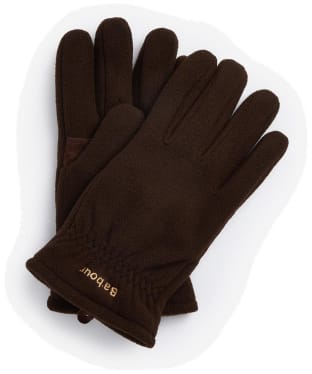 Men’s Barbour Coalford Fleece Gloves - Dark Brown