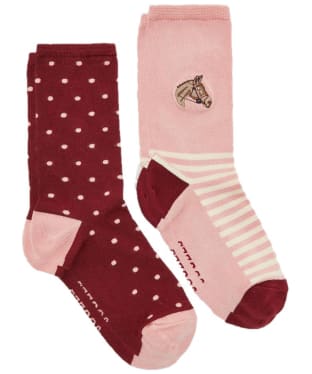 Women's Joules Everyday Eco Vero Socks 2 Pack - Grey Horse