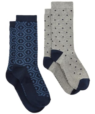 Men's Joules Kingsbury Socks - 2 Pack - Navy