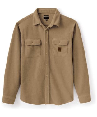 Men’s Brixton Bowery Long Sleeve Arctic Stretch Fleece Shirt - Oatmeal