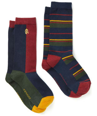 Men's Joules Kingsbury Socks - 2 Pack - Harlequinn