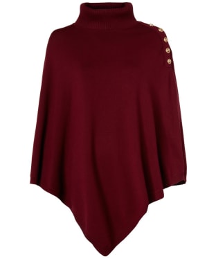 Women's Holland Cooper Roll Neck Knitted Cape - Wine