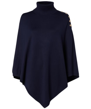 Women's Holland Cooper Roll Neck Knitted Cape - Ink Navy