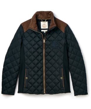 Women's Joules Braemar Luxe Showerproof Quilted Jacket - Navy