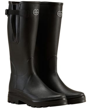 Men's Le Chameau Vierzonord Tall Neoprene Wellington Boots - 41cm Calf - Black