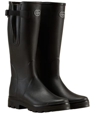 Men's Le Chameau Vierzon Jersey Lined Tall Wellingtons - Black