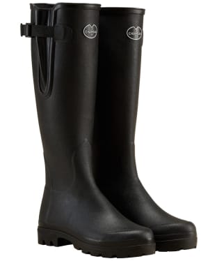 Women's Le Chameau Vierzon Jersey Lined Tall Wellingtons - Black