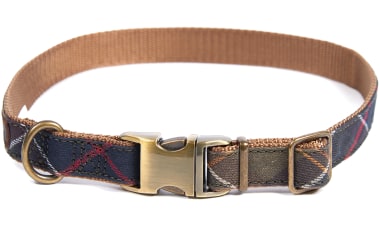 Barbour tartan top dog collar