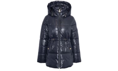Fearne iii long length quilted puffer parka jacket navy shop