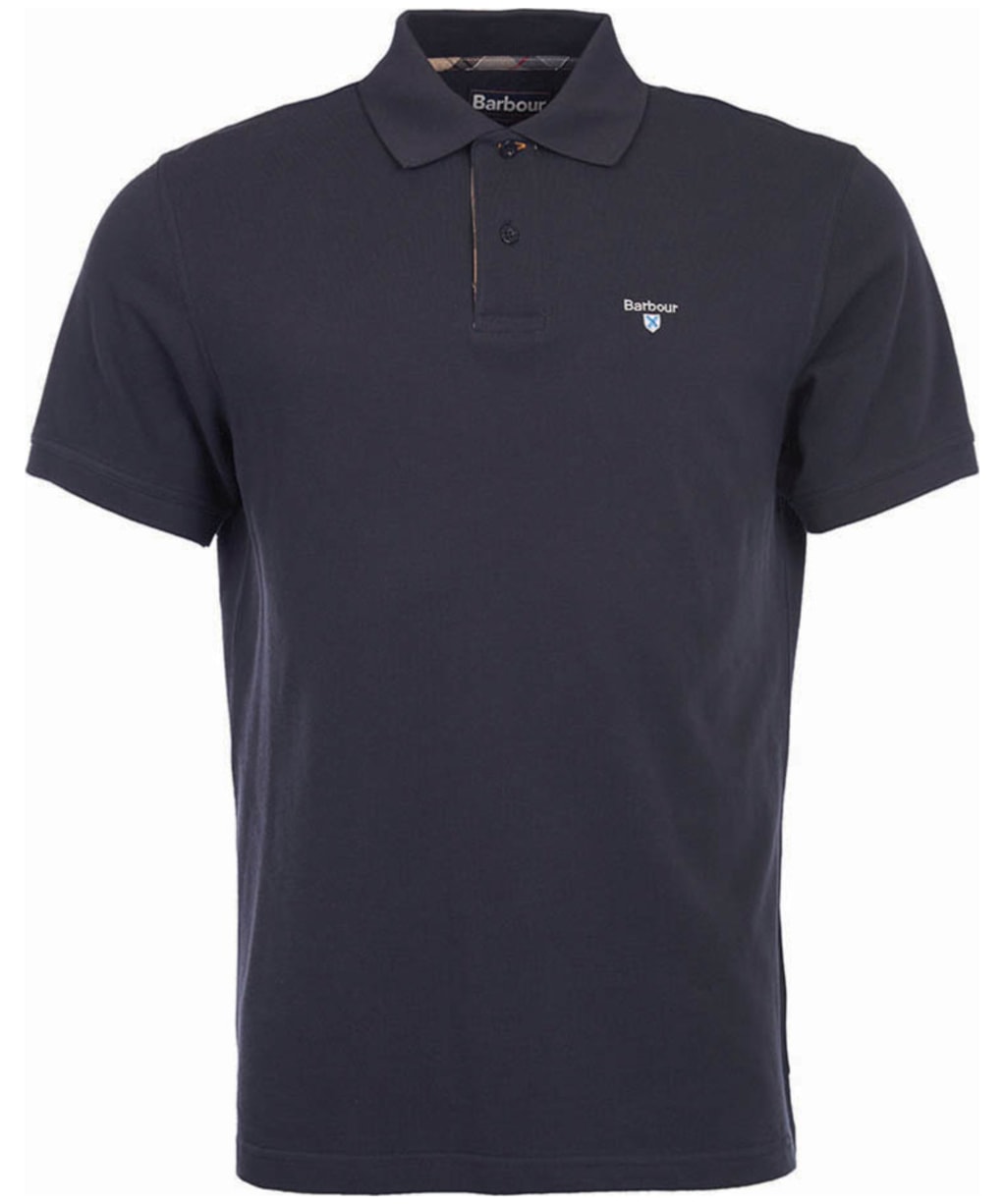Barbour Tartan Pique Polo- Navy