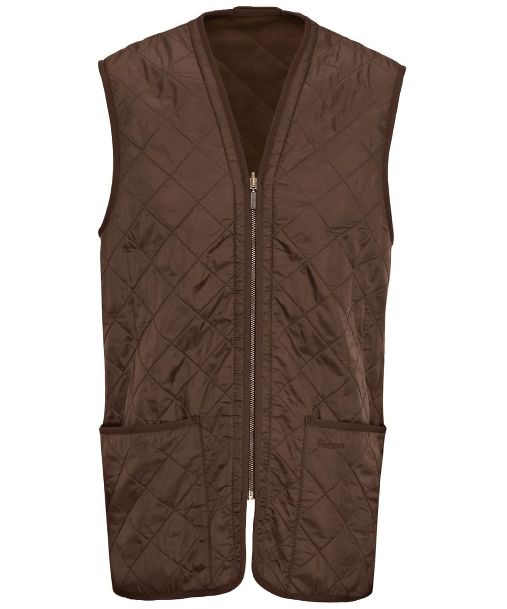 Men's Barbour Polarquilt Waistcoat / Zip-In Liner - Dark Brown