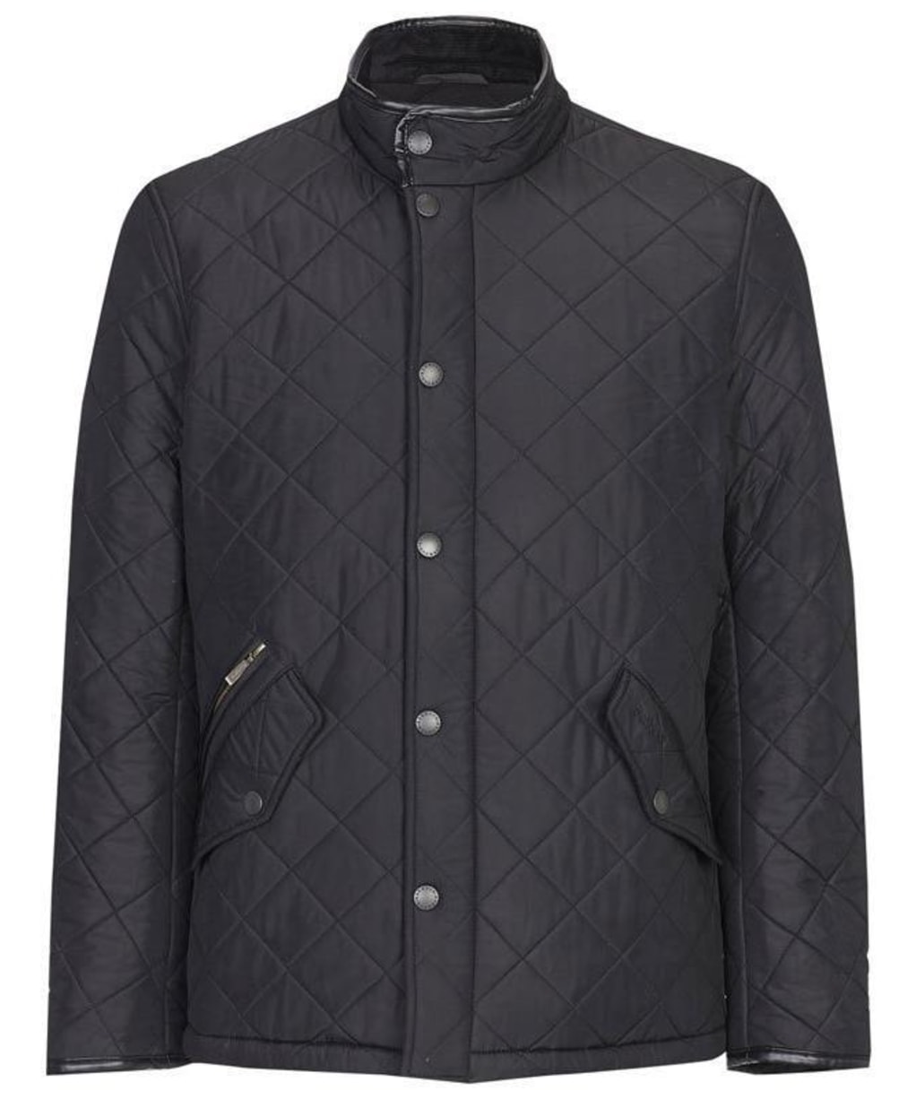 Mens Barbour Powell Quilted Jacket - Black