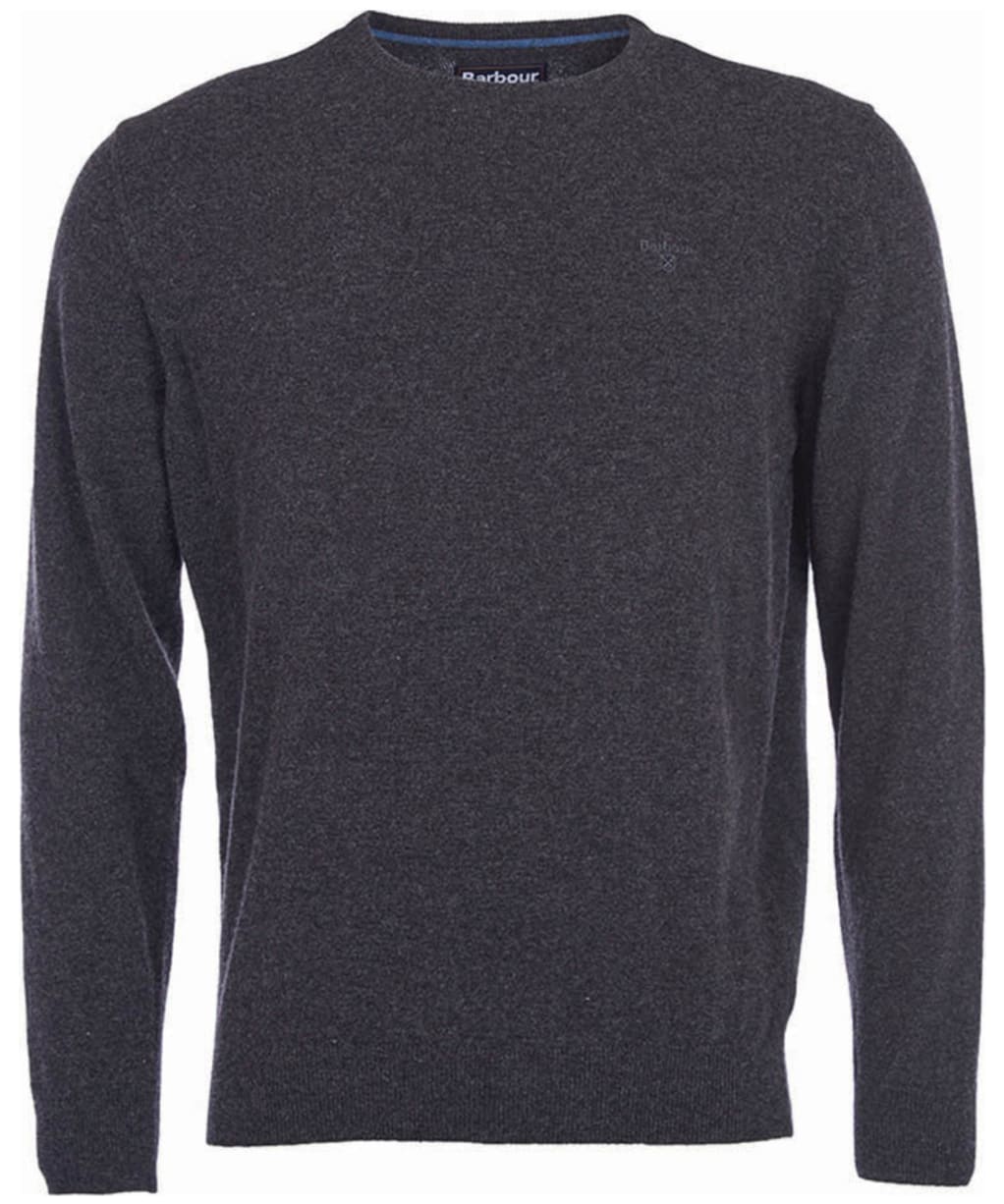 Mens Barbour Essential Lambswool Crew Neck Sweater - Charcoal
