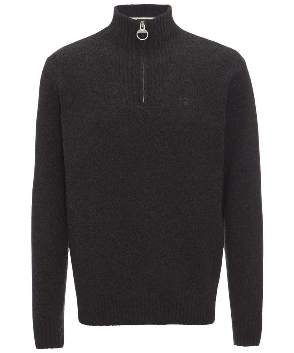 Men's Barbour Essential Lambswool Half Zip Sweater - Charcoal