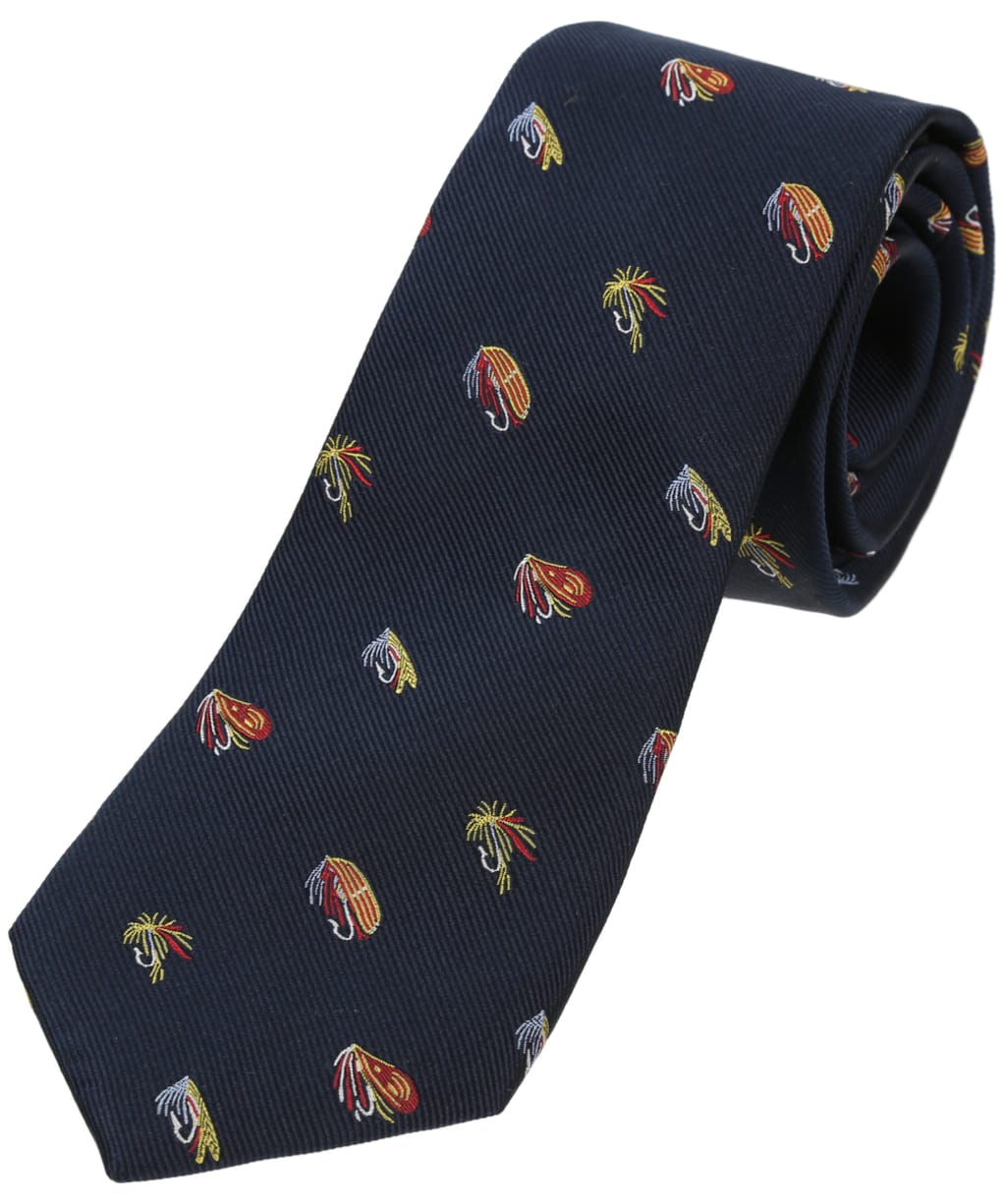 Men's Soprano Country Fishing Flies Tie - Navy